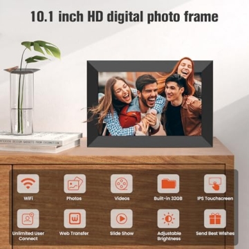 BIGASUO 10.1 Inch WiFi Digital Picture Frame - Instant Photo Sharing