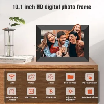 BIGASUO 10.1 Inch WiFi Digital Picture Frame - Instant Photo Sharing
