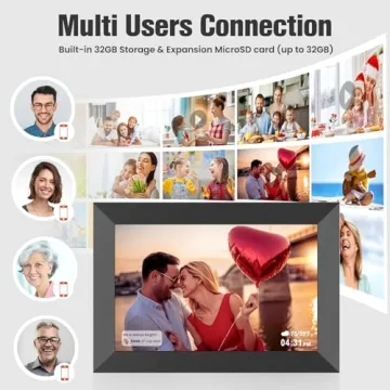 BIGASUO 10.1 Inch WiFi Digital Picture Frame - Instant Photo Sharing