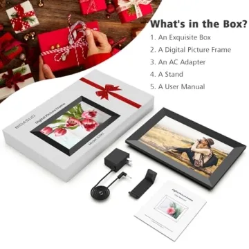 BIGASUO 10.1 Inch WiFi Digital Picture Frame - Instant Photo Sharing