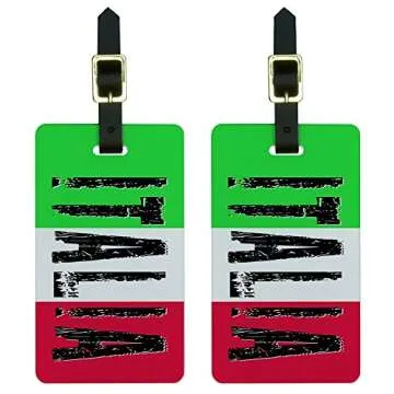 Graphics & More Italia-Italy Italian Flag Luggage Tags - Perfect for Travel Enthusiasts