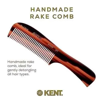 Kent Handmade 8" Wide Tooth Comb for Thick Hair & Beard