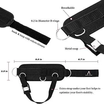 KIAA ZUIN Adjustable Ankle Straps for Strength Training