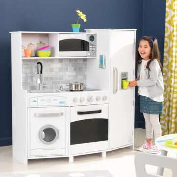 KidKraft Play Kitchen with Lights & Sounds for Kids