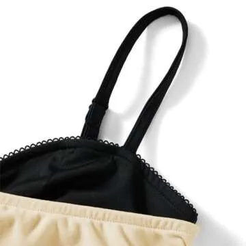 Women's Spaghetti Strap Tank Top Sexy Camisole Lace Trim Backless Cami Bustier Shirt Y2K Summer Going Out Tops (US, Alpha, Medium, Regular, Regular, A Beige)