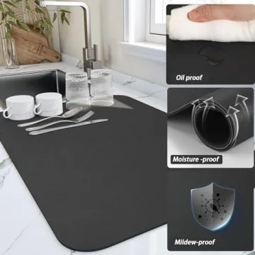 HotLive Dish Drying Mat - Absorbent & Non-Slip