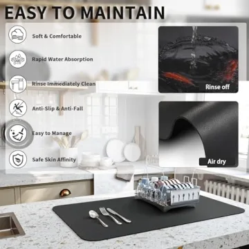 HotLive Dish Drying Mat - Absorbent & Non-Slip