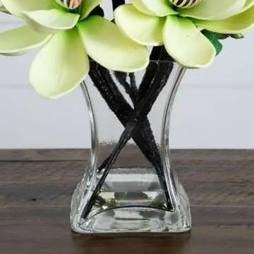 Lifelike Nearly Natural Magnolia Arrangement with Vase
