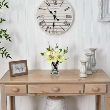 Lifelike Nearly Natural Magnolia Arrangement with Vase