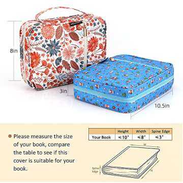 Gientten Bible Cover for Women with Flowers Printing, Bible Case,Bible Bag, Study Bible Case,Covers for Bible,Bible Boooks Covers for Women