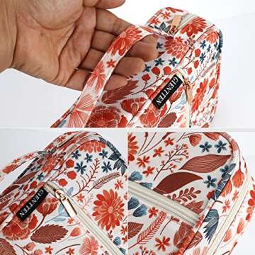 Gientten Bible Cover for Women with Flowers Printing, Bible Case,Bible Bag, Study Bible Case,Covers for Bible,Bible Boooks Covers for Women