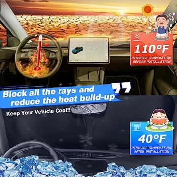 Stay Cool with Canvcle Windshield Sun Shade – Perfect Fit for Ford E-Transit