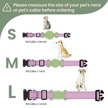 Airtag Dog Collar Holder Waterproof (2 Pack) Silicone Protective Air Tag Collar Cover, Anti-Lost Loc...