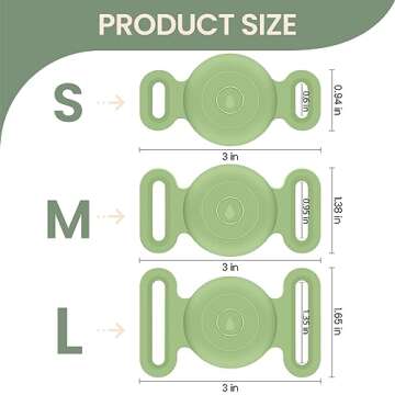 Airtag Dog Collar Holder Waterproof (2 Pack) Silicone Protective Air Tag Collar Cover, Anti-Lost Locator Case for Apple Airtags Compatible with Pet Collars Loop Dog Cat Pet Accessories (S: 0.4"-0.6")