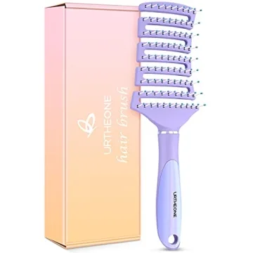 Curved Vented Detangling Hair Brush for All Hair Types