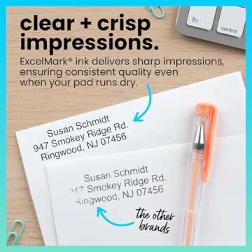 ExcelMark Self Inking Stamp Refill Ink - 2 oz. - Black Ink
