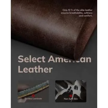 FAIRWIN Braided Leather Dog Training Leash 6 Foot - Dog Leather Leashes Heavy Duty for Large Medium Dogs (Brown, L:3/4" x 6ft)