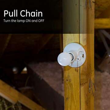 UltraPro Porcelain Lampholder with Outlet and Pull Chain, 2 Pack