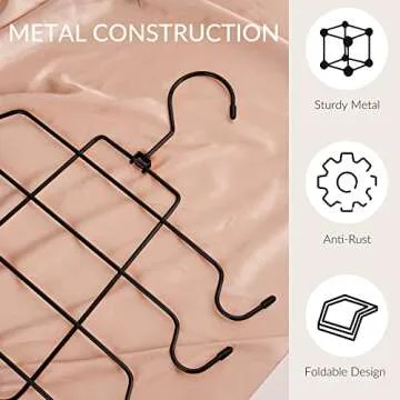 ZEDODIER Tank Top Hanger, 2 Pack Space Saving Bra Hangers, Non-Slip Hanging Sport Bras Holder, Closet Organizers and Storage for Camisoles Tank Tops Bras Ties Swimsuits Strappy Dress, Black