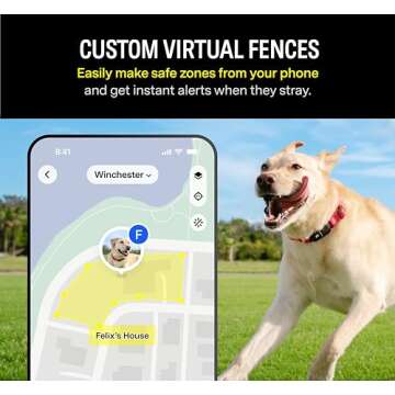 Fi Series 3 Smart Dog Collar - GPS Dog Tracker and Activity & Fitness Monitor, Waterproof, LED Light, Escape Alerts, Nationwide Coverage [Free 1 Year Membership] (Gray, Medium)
