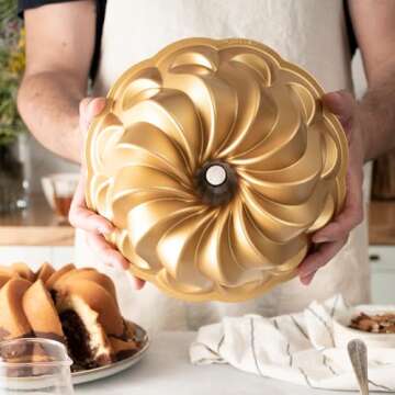 Nordic Ware Pirouette Bundt Pan - Durable, Nonstick Design