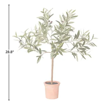 Stone & Beam Artificial Olive Tree Topiary for Home Decor