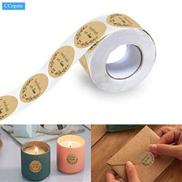 Handmade with Love Stickers for Gifts and Baking