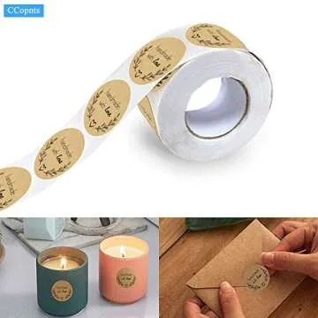 Handmade with Love Stickers for Gifts and Baking