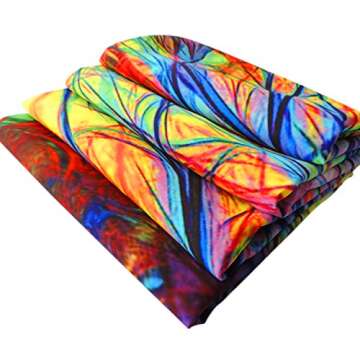 BLEUM CADE Colorful Tree Tapestry Wall Hanging Psychedelic Forest with Birds Wall Tapestry Bohemian Mandala Hippie Tapestry for Bedroom Living Room Dorm