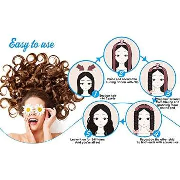 Abailu Heatless Hair Curlers Tik Tok Heatless Curls Heatless Curling Rod Headband (Leopard)