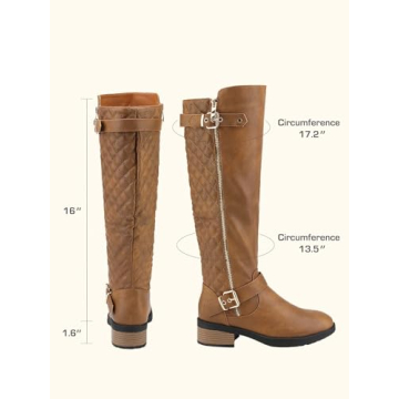 DREAM PAIRS Elegant Knee High Riding Boots for Women