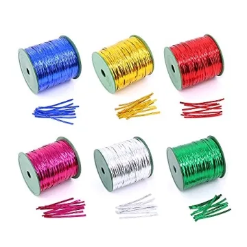 Swpeet Gold 350 Yard Metallic Twist Ties for Gifts and Crafts