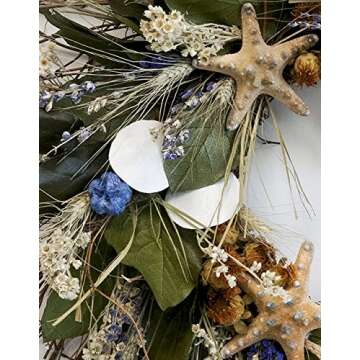 Nautical Luxuries Preserved Coastal Wreath - Big Sur Beach - Green - Wedding, Beach, Coastal - Natur...