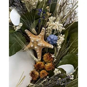 Nautical Luxuries Preserved Coastal Wreath - Big Sur Beach - Green - Wedding, Beach, Coastal - Natural Materials