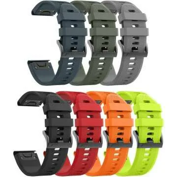 ANCOOL 22mm Silicone Watch Band for Fenix 5/6/7 - 7 Colors