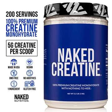 Naked Pure Creatine – 200 Servings, Pure Performance Boost