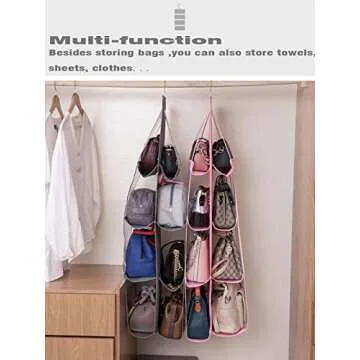 AARAINBOW 2-Pack Handbag Organizer for Closet Storage