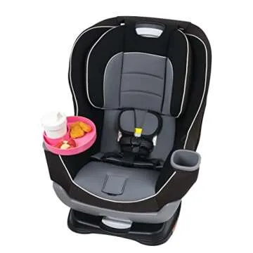 My Travel Tray/Round - USA Made. Easily Convert Your Current Cup Holder to a Tray and Cup Holder for use with Car Seats, Booster,Stroller and Anywhere You Have a Cup Holder! Hot Pink
