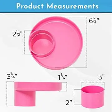 My Travel Tray/Round - USA Made. Easily Convert Your Current Cup Holder to a Tray and Cup Holder for use with Car Seats, Booster,Stroller and Anywhere You Have a Cup Holder! Hot Pink