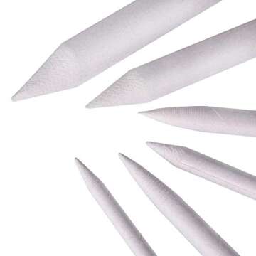 Onwon Paper Blending Stumps and Tortillions Sandpaper Pencil Sharpener Pointer Art Blenders with Kne...