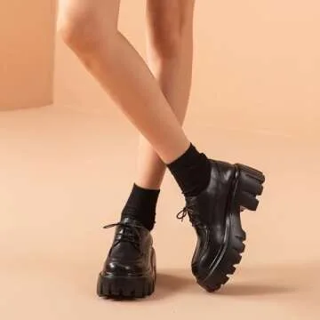 BEAU TODAY Women’s Stylish Platform Oxfords in Leather