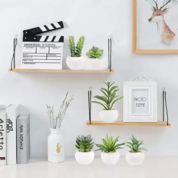 Stylish GREENTIME Artificial Succulents Set in White Pots