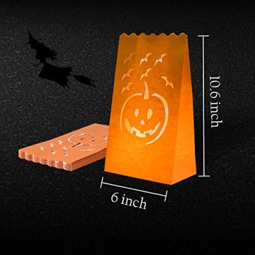 Homemory 24 Pack Halloween Luminary Bags for Festive Decor
