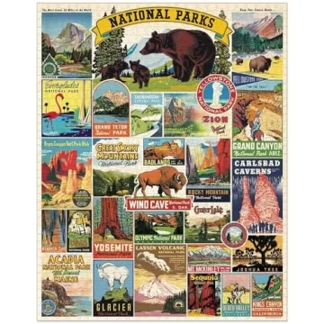 Cavallini National Parks 1000 Piece Puzzle for Nature Lovers