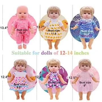 12 Unique Doll Outfits for 12 Inch Dolls - Perfect Gifts