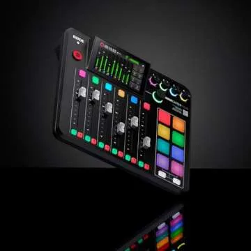 Rode RODECaster Pro 2 Integrated Audio Production Console with 4x Rode PodMic Podcasting Microphones, Rode PSA1 Professional Microphone Arms, 32GB microSD Card, XLR Cables and StreamEye Cloth