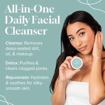 BOHO Skin Cleansing Balm - Hydrating & Moisturizing Facial Cleanser & Makeup Remover Balm for All Skin Types - Natural Deep Pore Cleanser with Vitamin E & Botanical Extracts (2oz)