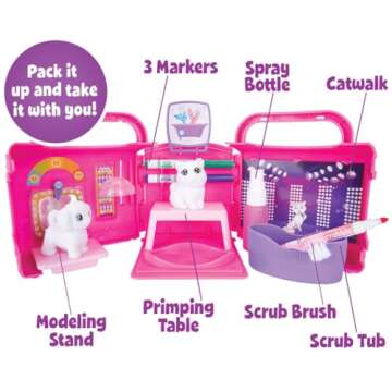 Crayola Scribble Scrubbie Pets, Beauty Salon Playset with Toy Pets, Gift for Kids