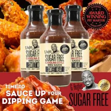 G Hughes Sugar Free, Sweet Heat Carolina BBQ Sauce - Sweet Chili Sauce, Sugar Free BBQ Sauce, Gluten...