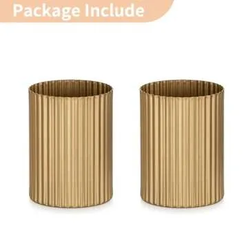 NUPTIO Gold Vases for Centerpieces Wedding: 2 Pcs 5.1 inch Metal Flower Vase Flowers Stand Wedding Centerpieces for Tables Centerpiece Table Decorations